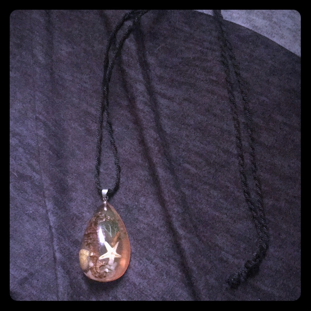 Sea in glass necklace